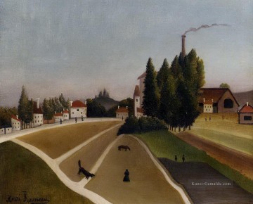 henri - Landschaft mit der Fabrik 1906 Henri Rousseau Post Impressionismus Naive Primitivismus
